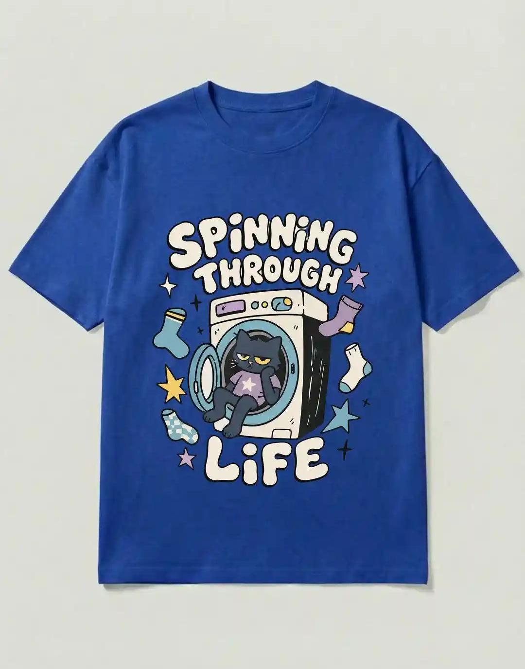 Blue Spring Graphic T-Shirt – Dynasty Originals
