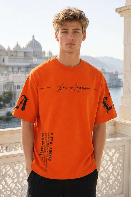 Orange LA Graphic T-Shirt – Dynasty Originals