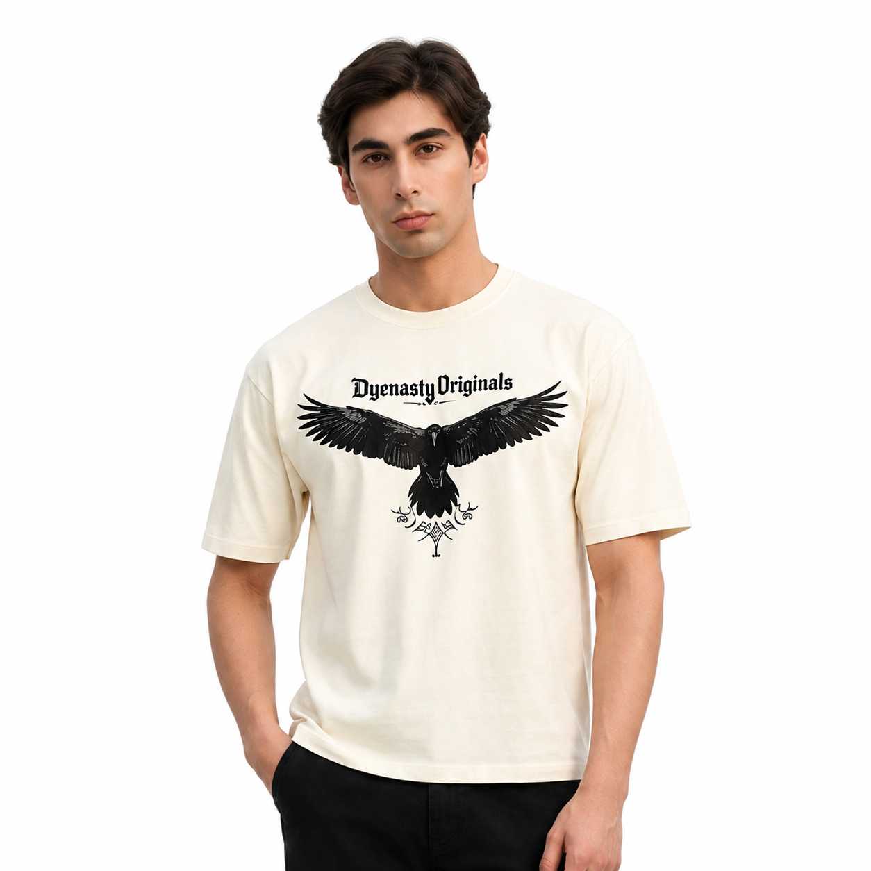 Cream DY Eagle T-Shirt – Dynasty Originals