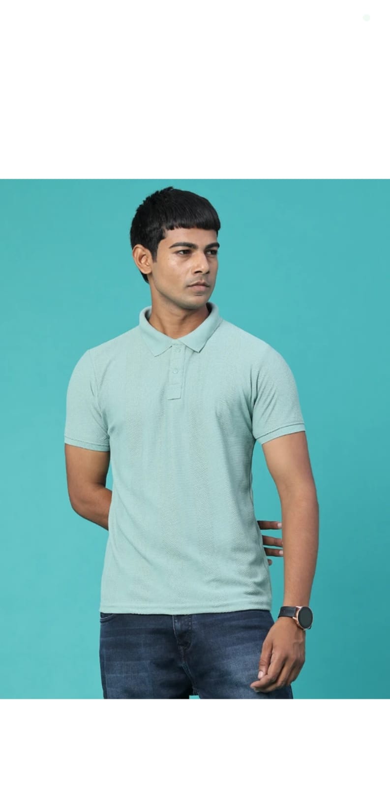 Aqua Minimal Polo view 2 – Dynasty Originals