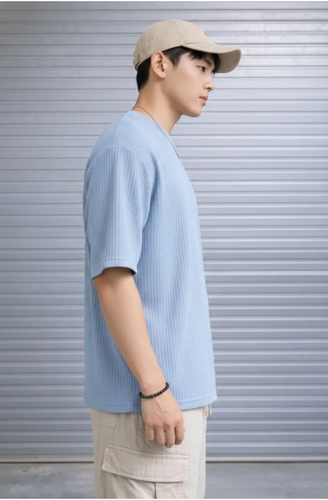 Sky Blue Oversized T-Shirt front view – Dynasty Originals