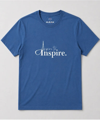 Blue Inspire T-Shirt front view – Dynasty Originals