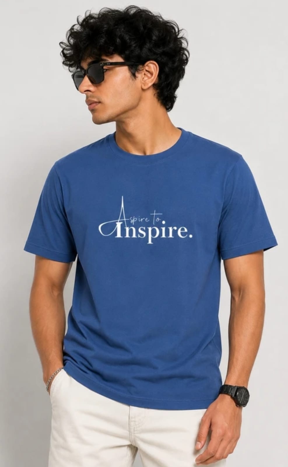 Blue Inspire T-Shirt view 2 – Dynasty Originals